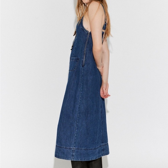 Free people dex denim midi dress - Picture 2 of 14
